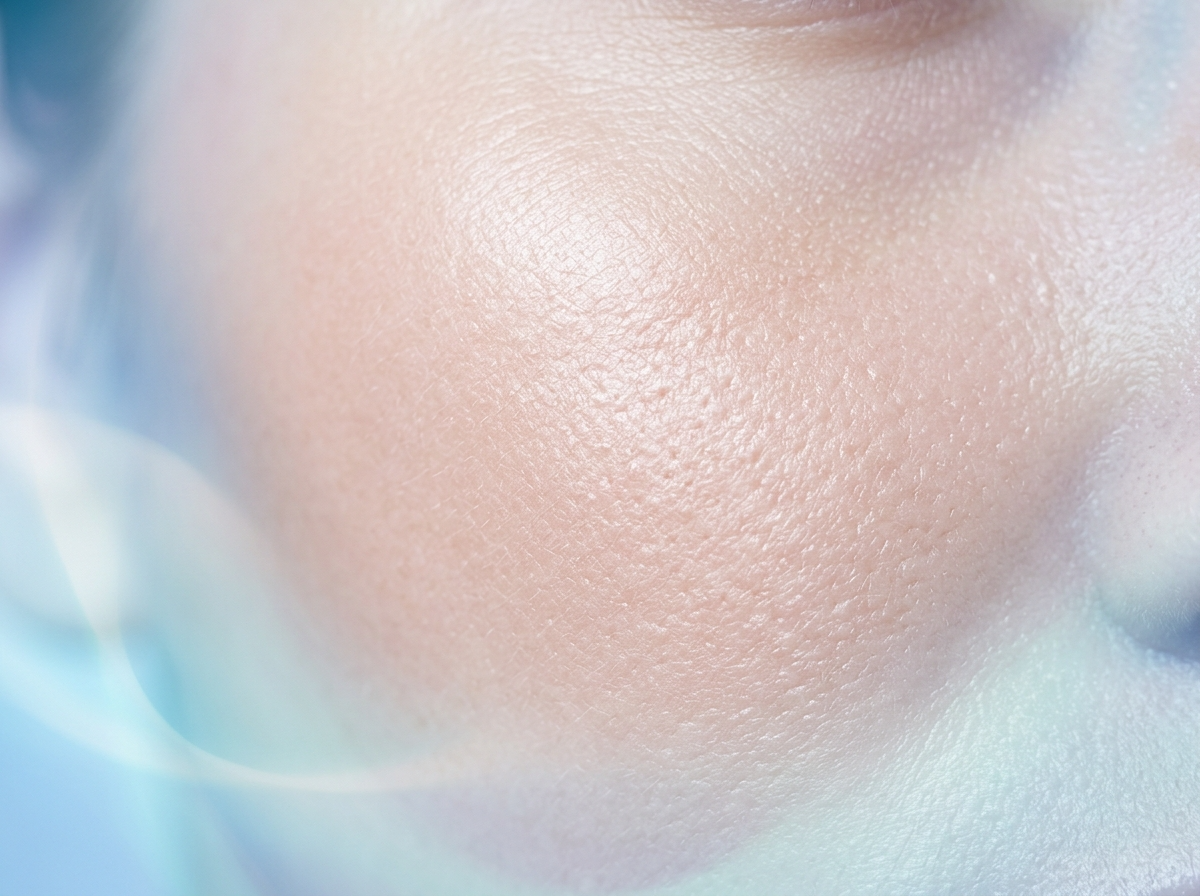 Close-up of a person's face with a blurred background